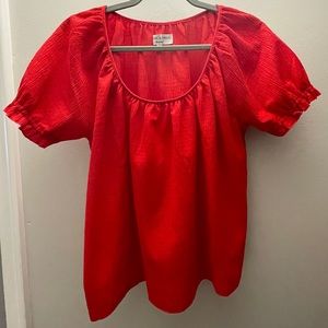Madewell red shirt, size m